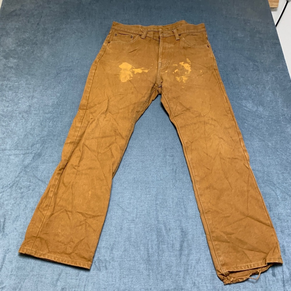 Iron Heart 666 Slim Straight Jeans Mens 34W Brown Ankle 5-Pockets Everyday Wear